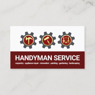 Handyman Verktyg Sprocket Builder Visitkort
