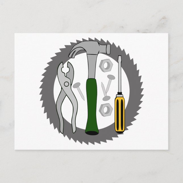 Handyman Verktyg Vykort (Framsida)