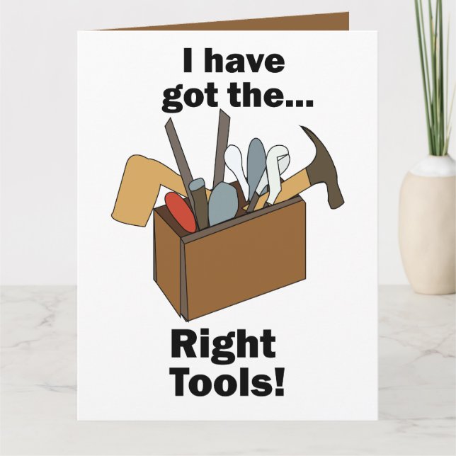 Handyman Verktygslåda Jag Har Rätta Verktygen Kort (Framsida)