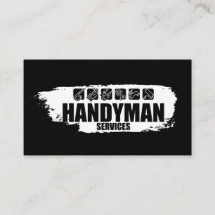 Handyman: vit färg och ikoner visitkort