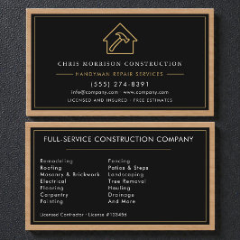 Handyman Wood Texture Visitkort