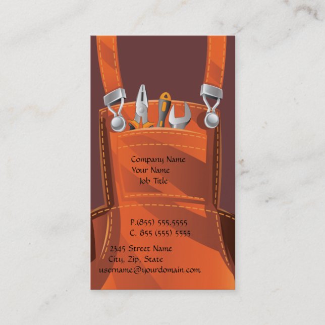 Handymanaffärsvisitkort Visitkort (Framsida)