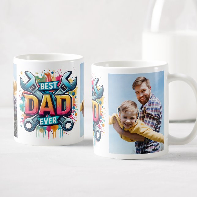 Handymannen Bästa Pappa någonsin-Anpassningsbar-fo Kaffemugg (Skapare uppladdad)