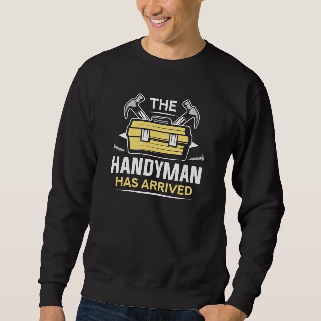Handymannen har kommit lång ärmad tröja (Framsida)