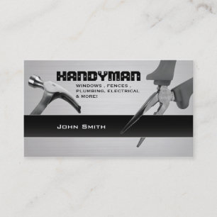Handymannen reparerar yrkesmässiga visitkortar visitkort