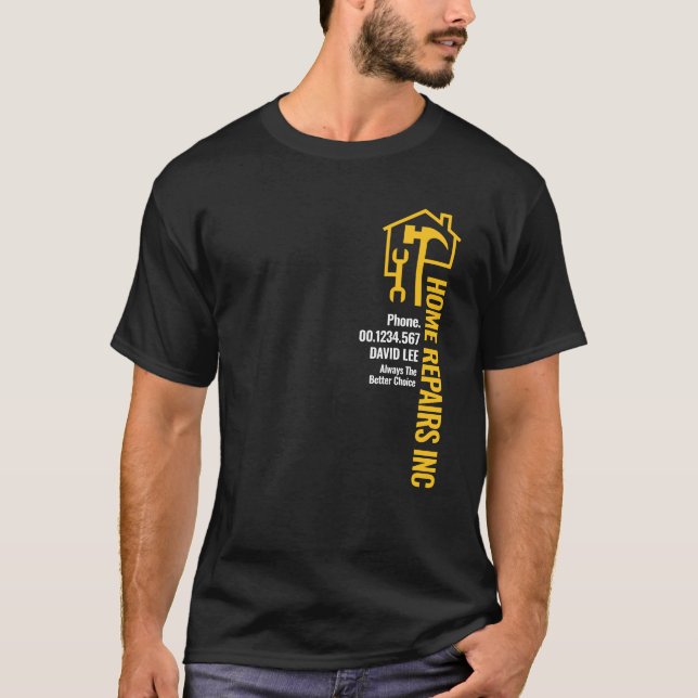 Handymannen Verktyg Rand T Shirt (Framsida)