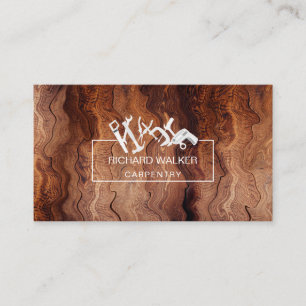 Handymannen Wooden Carpentry Construction Verktyg Visitkort