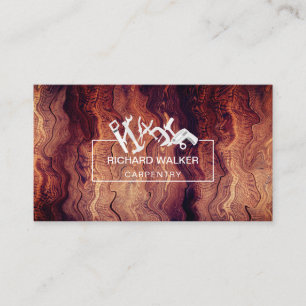 Handymannen Wooden Carpentry Construction Verktyg Visitkort