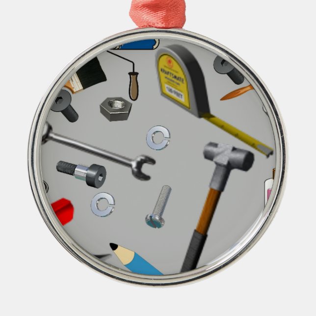 Handymanverktyg Julgransprydnad Metall (Framsidan)