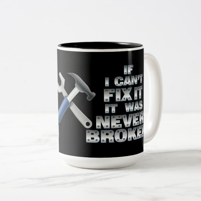 Handymanverktyghumor Två-Tonad Mugg (Framsida höger)