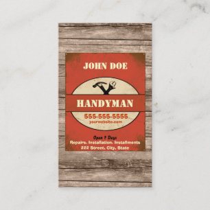 Handymanvintagevisitkort Visitkort