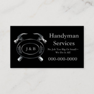 Handymanvisitkort, svart visitkort