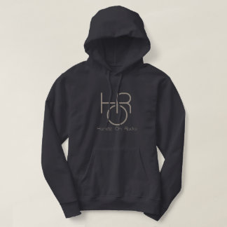 Handz radiosände på manar guld- logotyp och sweatshirt med luva