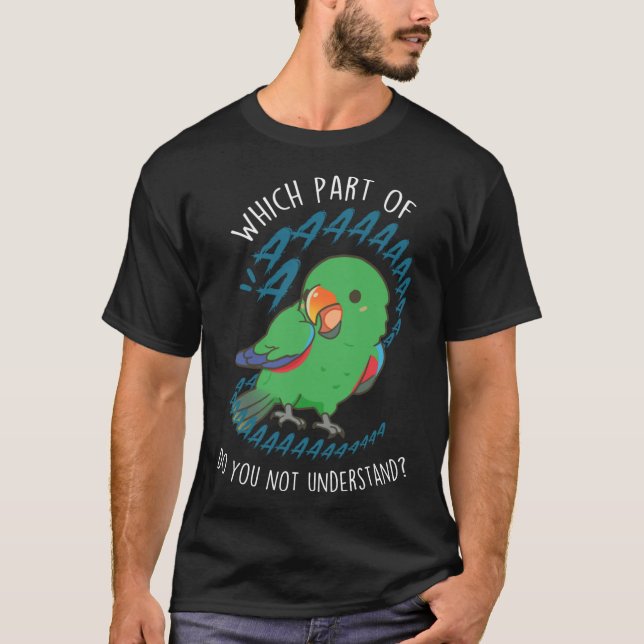 Hane Eclectus Papegoja Aaaa flicka T Shirt (Framsida)