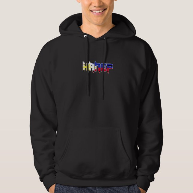 Hanep with Philippine Flagga Background Hoodie (Framsida)
