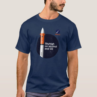 Hanes T-tröja som är skyhög på alkohol och O2 Tee
