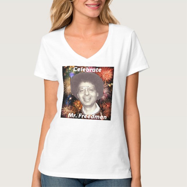 Hanes V-nacke skjorta Tee Shirt (Framsida)