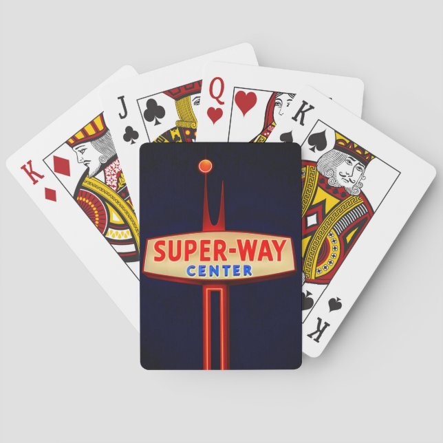 HANFORD, CALIFORNIA.  SUPER-WAY PLAYING CARDS. CASINOKORT (Baksidan)