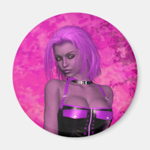 Hänförd fantasikvinna för Punk Magnet