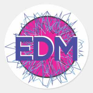 Hänförda klistermärkear för EDM Runt Klistermärke