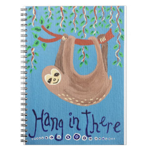 "Häng där" Sloth Spiral bärbar dator Anteckningsbok
