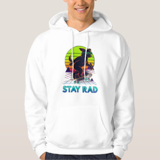 Häng dig Retro Skate Hund Design Hoodie