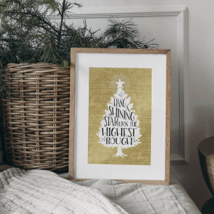 Häng en shingstjärna-citat   Art Skriv ut Poster