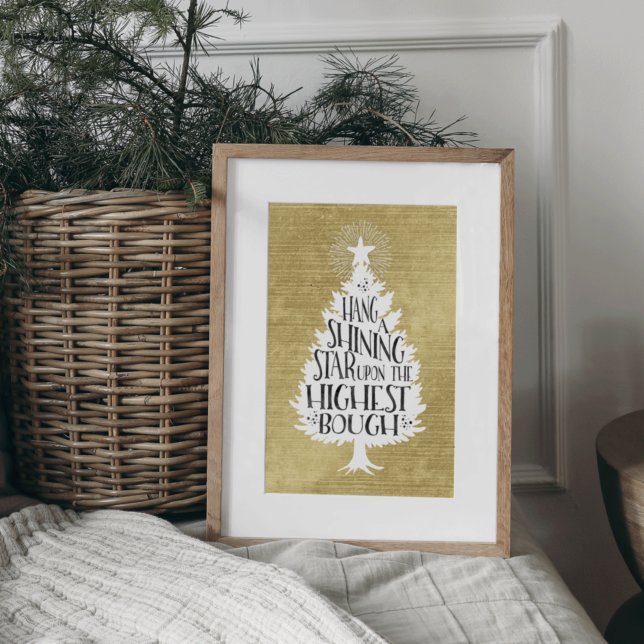 Häng en shingstjärna-citat | Art Skriv ut Poster (Skapare uppladdad)