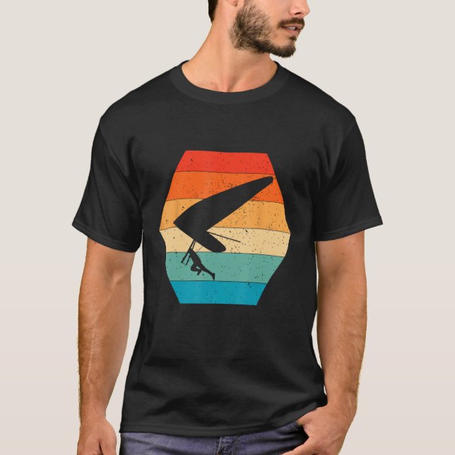 HANG GLIDER RETRO DESIGN T SHIRT (Framsida)