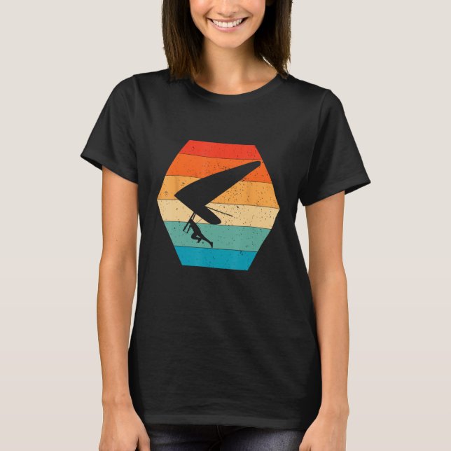 HANG GLIDER RETRO DESIGN T SHIRT (Framsida)