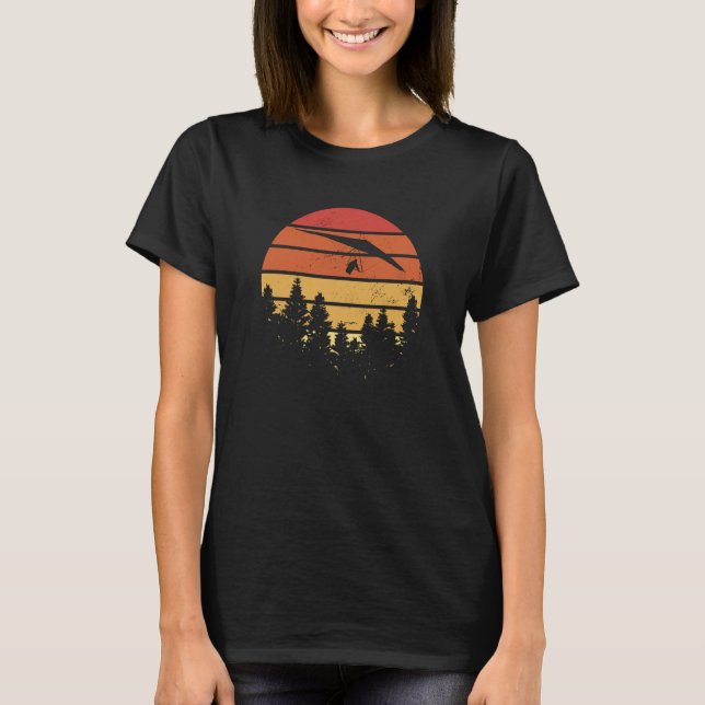 Hang Glider Sunset Hang Gliding T Shirt (Framsida)