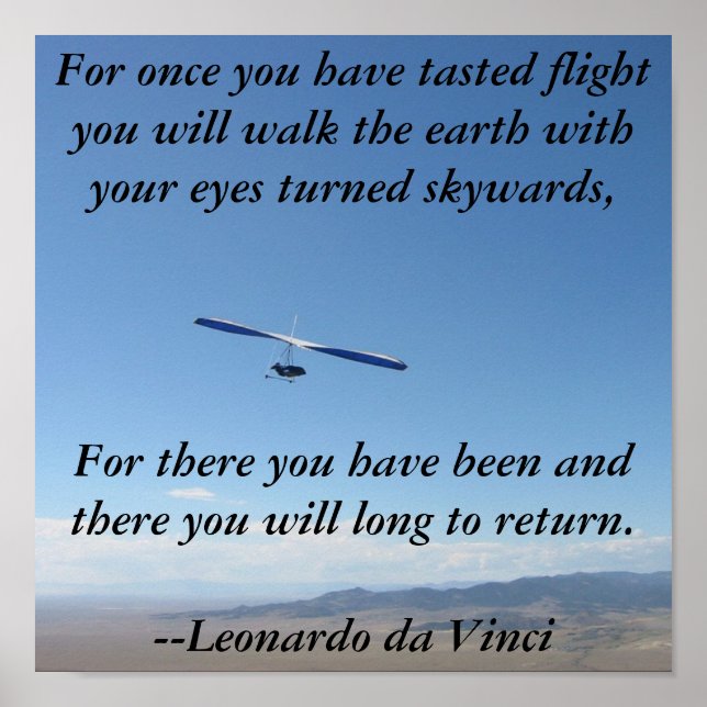 Häng Gliding Flight Poster (Framsidan)