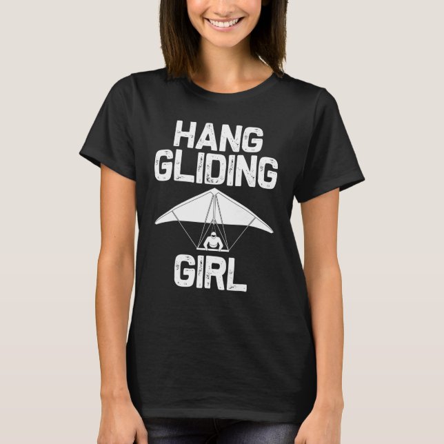 Häng Gliding Girls Kids hänggregatelflygarflygare T Shirt (Framsida)