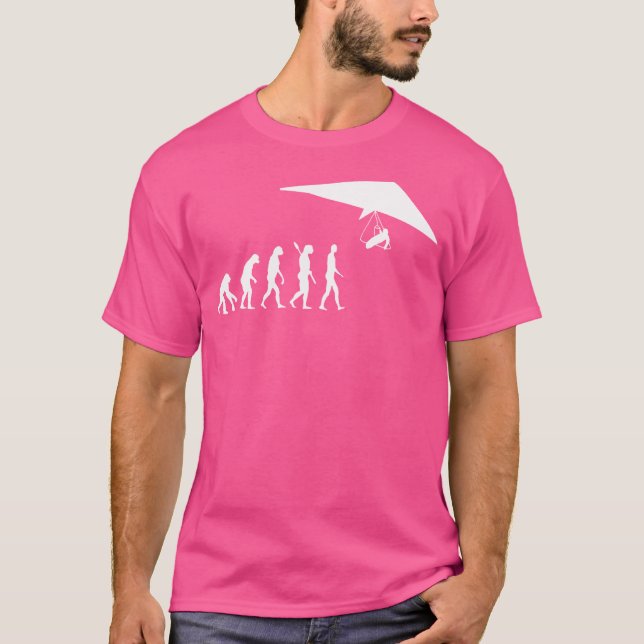 Hang Glidning Evolution Svävande Hang Glider Lufts T Shirt (Framsida)