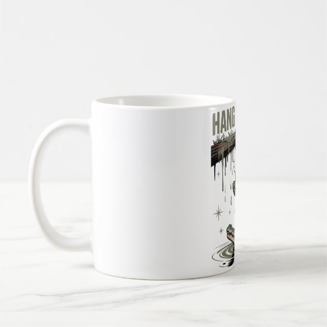Häng Igen Det Blir Värre – Rolig Groda & Krokodil Kaffemugg (Vänster)