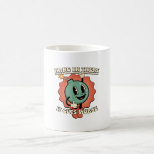 Häng Igen Det Blir Värre Rolig Tecknad Bomb Kaffemugg