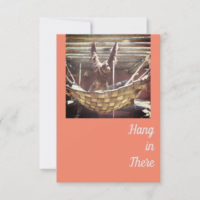 Häng in där Orangutan Greeting Card Kort (Framsida)