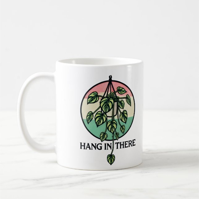 Häng in Hanging Plant Pothos Houseplant Kaffemugg (Vänster)