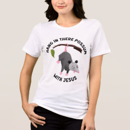 Häng kvar med Jesus söt pungdjurs-kristen T Shirt