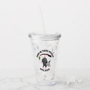Häng kvar med Jesus söt pungdjurskristen Take Away Mugg