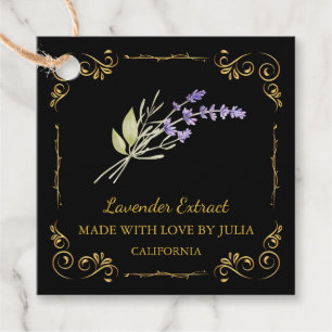 Häng Märkre för vintage Homemade Lavender Extract Gåvor Etiketter