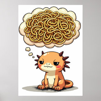 Hang On Let Me Overthink This Axolotl Introvert Fu Poster