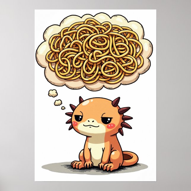 Hang On Let Me Overthink This Axolotl Introvert Fu Poster (Framsidan)