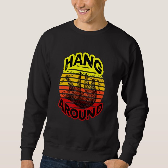 Häng runt Sloth Friend Lång Ärmad Tröja (Framsida)
