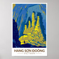 hang Son Doong Cave Vietnam Travel Art Vintage