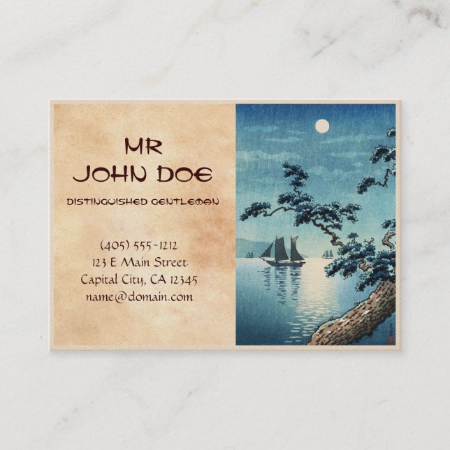 Hanga för shin för Tsuchiya Koitsu Maiko havskust Visitkort (Framsida)