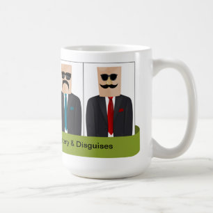 Hänga lös den över huvudet manen av gåta- och kaffemugg