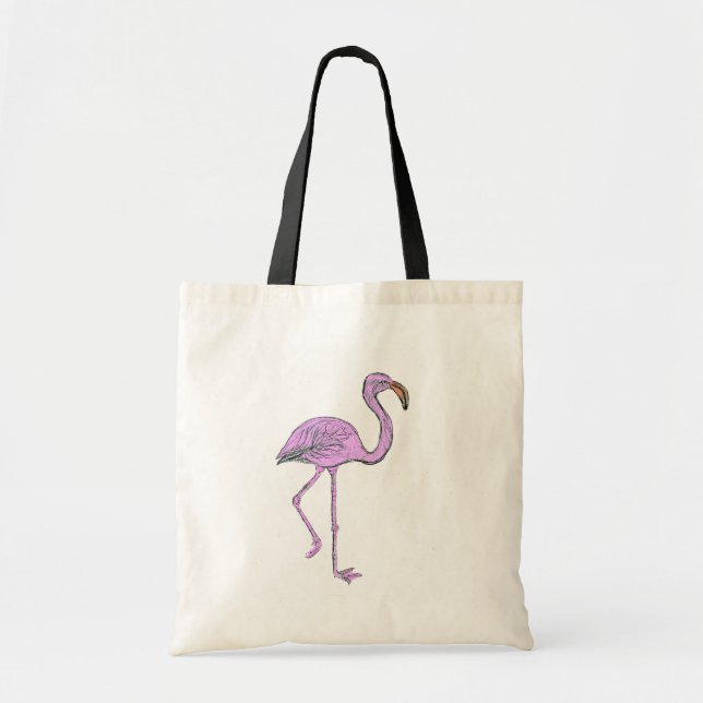 Hänga lös med den rosa flamingoen tygkasse (Framsidan)