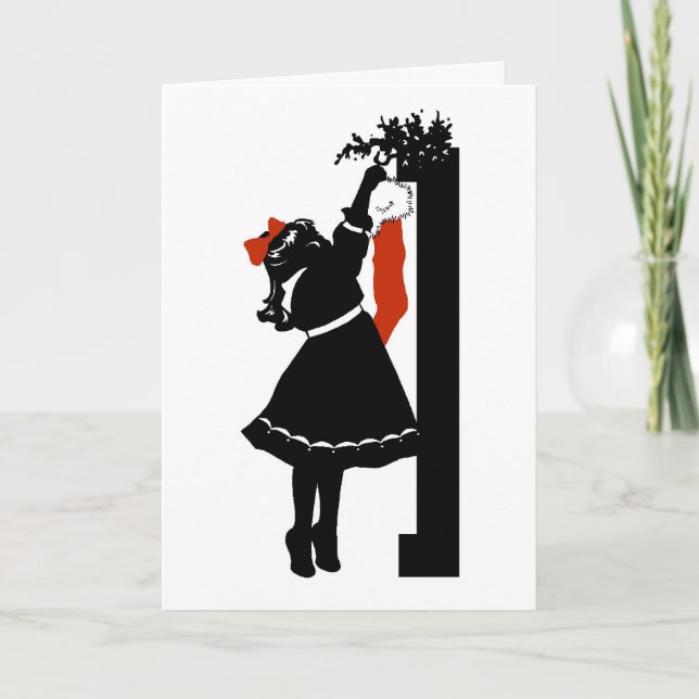 Hänga min strumpamall helgkort (Framsida)