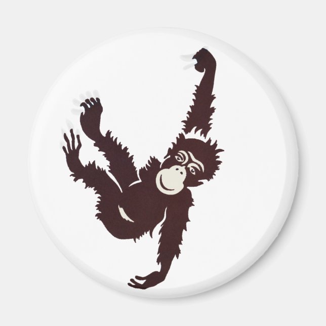 Hängande apa magnet (Framsidan)